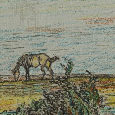 Horses Grazing Nils Kreuger nkr29 canvas print