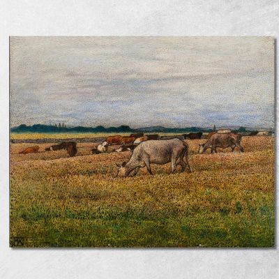 Landscape With Cows Nils Kreuger nkr34 canvas print 