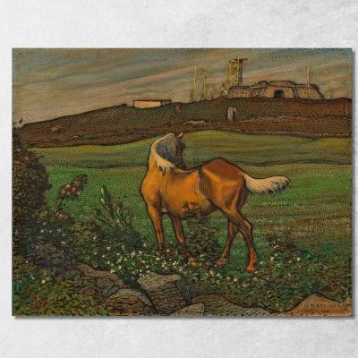 Yellow Horse Nils Kreuger nkr61 canvas print 