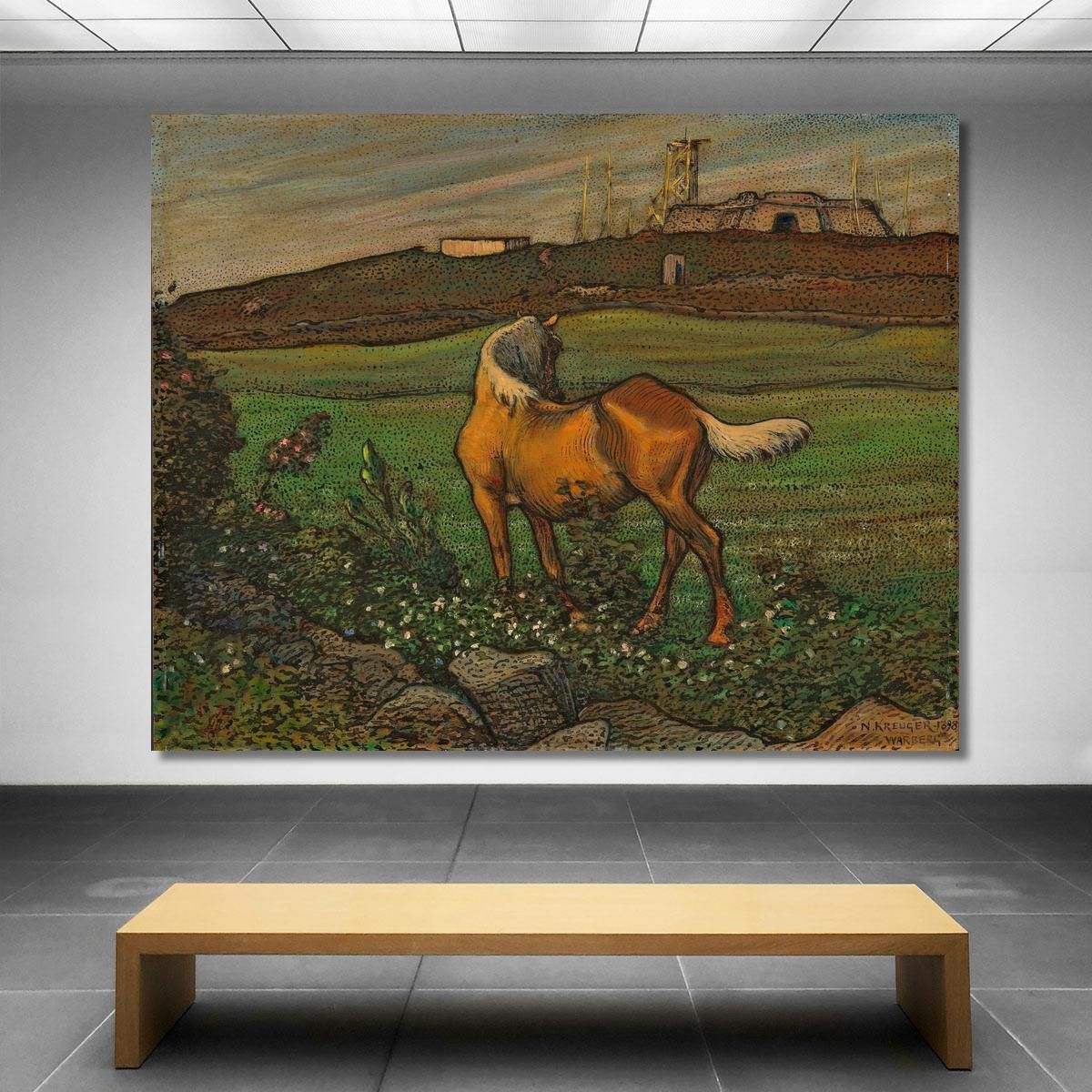 Yellow Horse Nils Kreuger nkr61 canvas print 