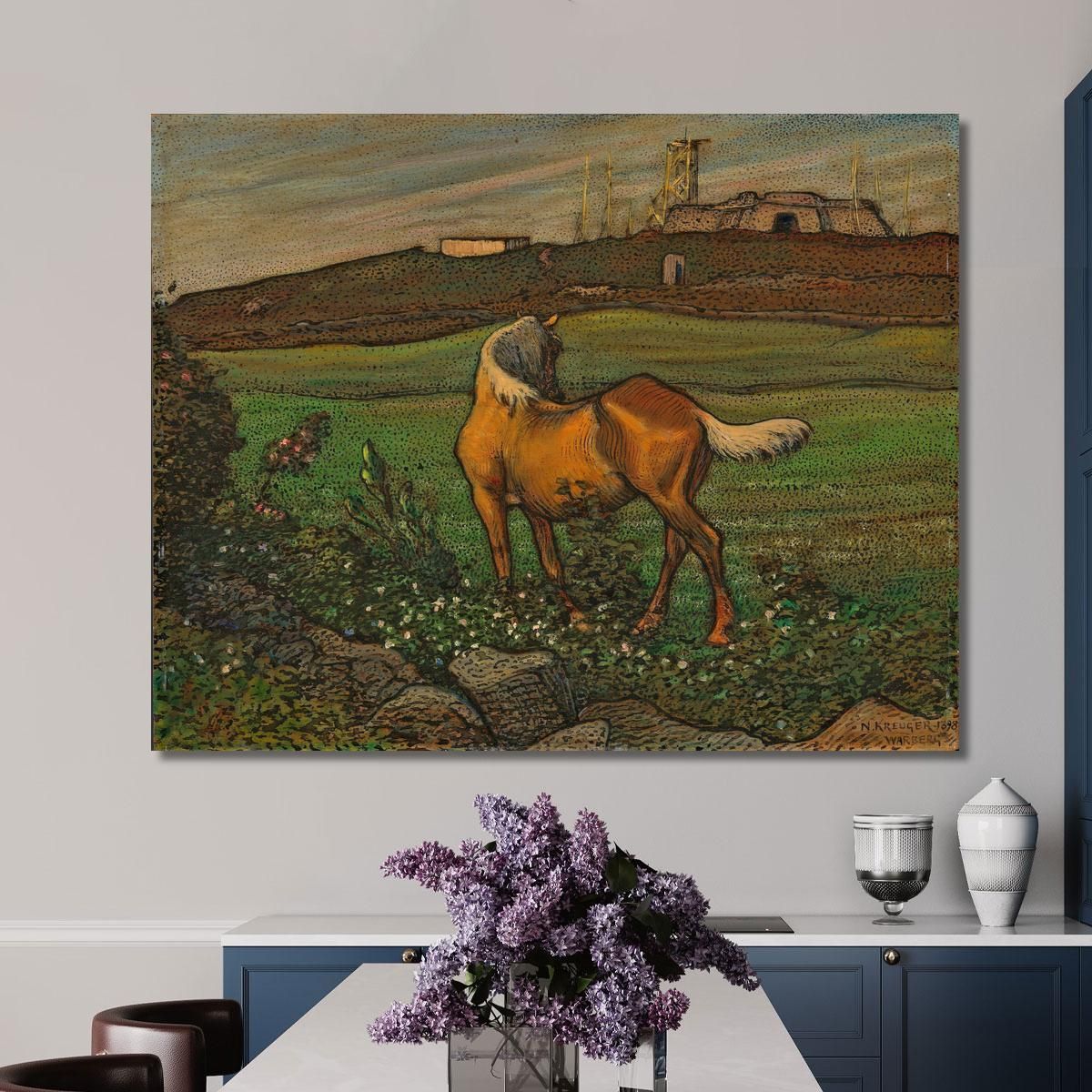 Yellow Horse Nils Kreuger nkr61 canvas print 