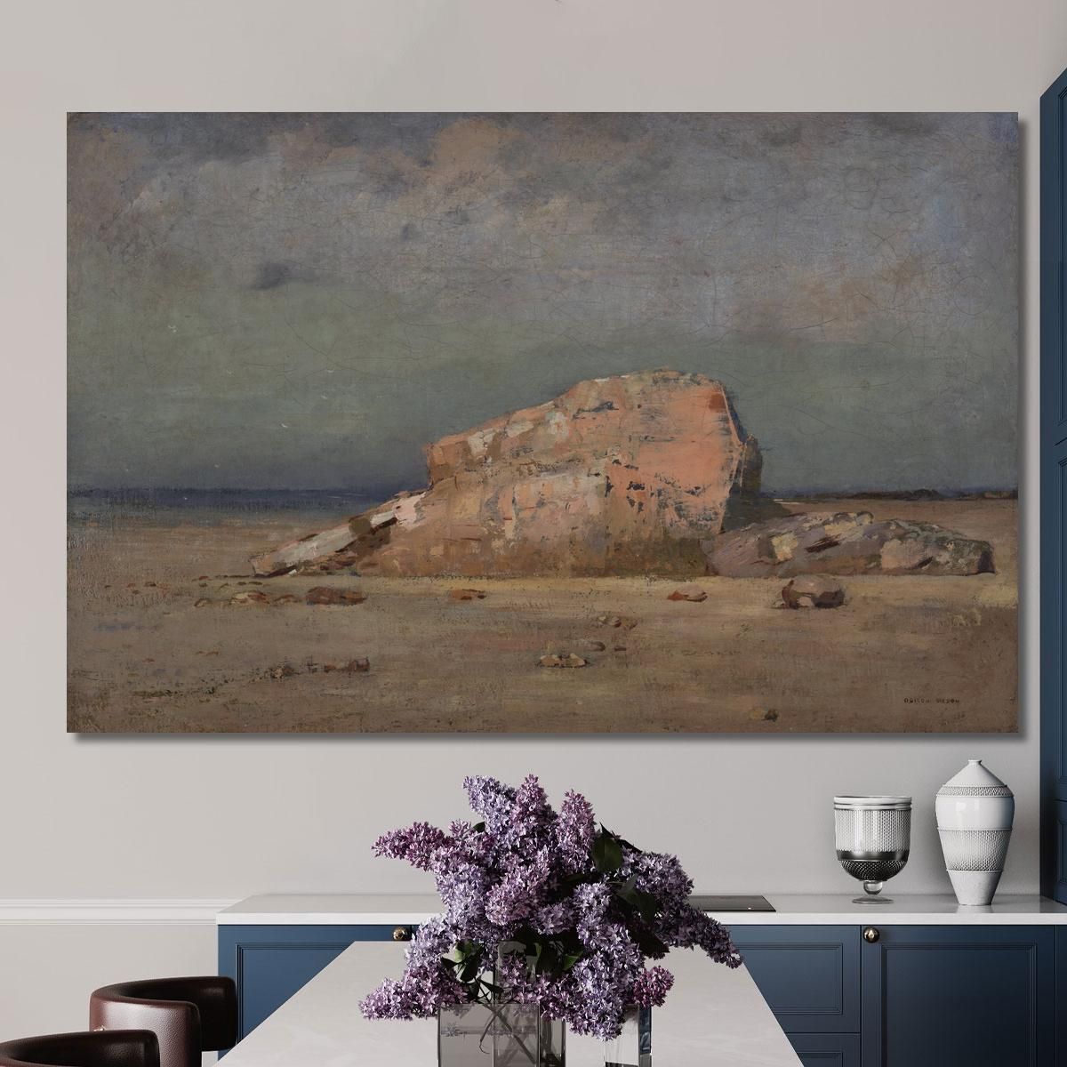 A Rose-Colored Rock Odilon Redon ord2 canvas print 