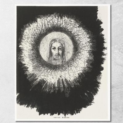 And The Face Of Christ Shone In The Disk Of The Sun Odilon Redon ord6 canvas print 