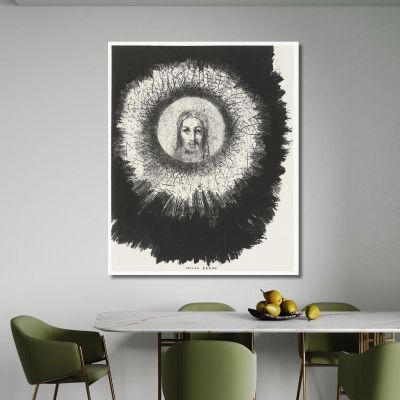 And The Face Of Christ Shone In The Disk Of The Sun Odilon Redon ord6 canvas print 