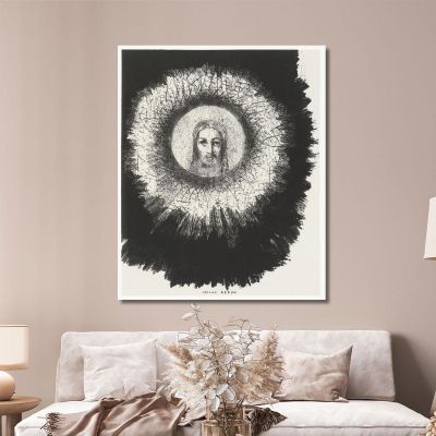 And The Face Of Christ Shone In The Disk Of The Sun Odilon Redon ord6 canvas print 
