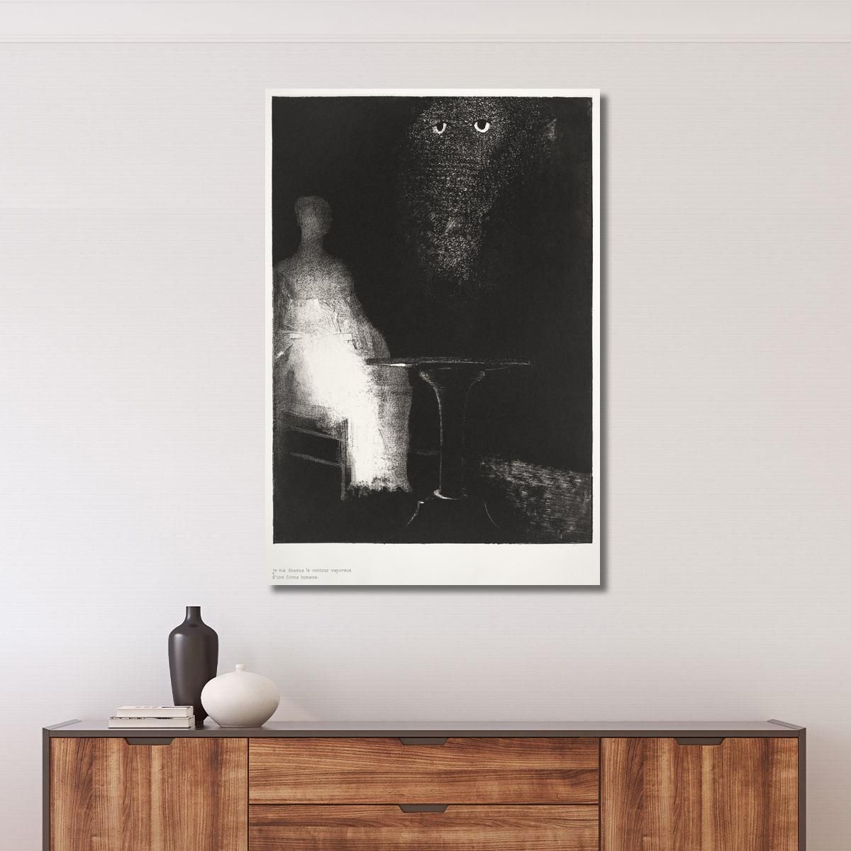 Below I Saw The Vaporous Contours Of A Human Odilon Redon ord9 canvas print 