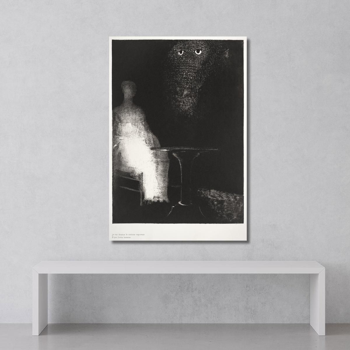 Below I Saw The Vaporous Contours Of A Human Odilon Redon ord9 canvas print 