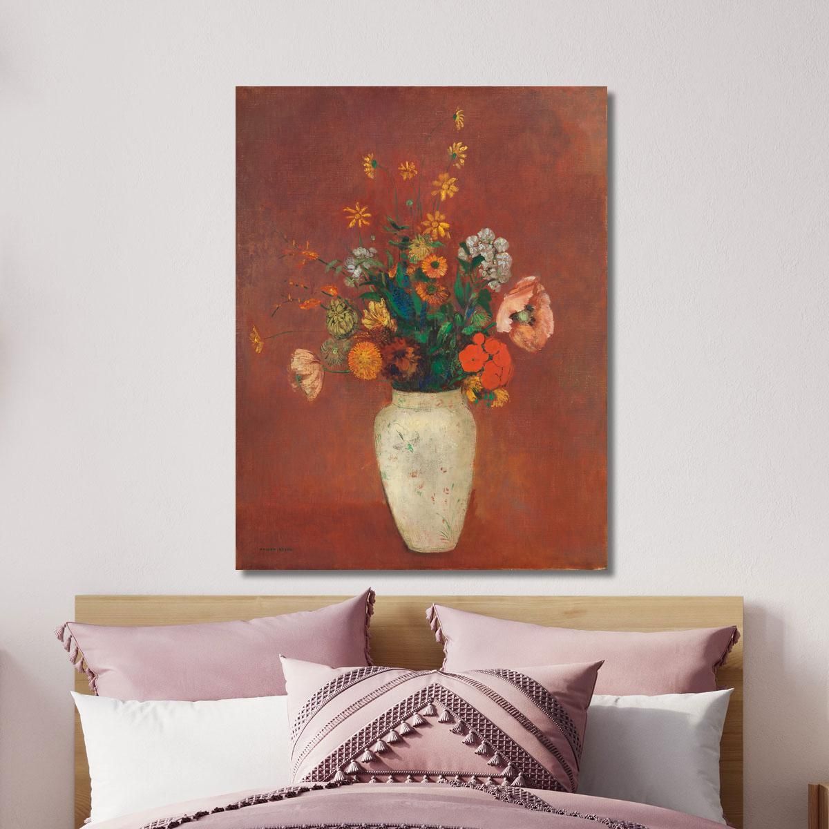 Bouquet In A Chinese Vase Odilon Redon ord10 canvas print 