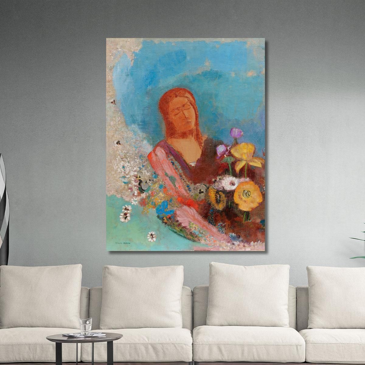 Closed Eyes Odilon Redon ord17 canvas print 