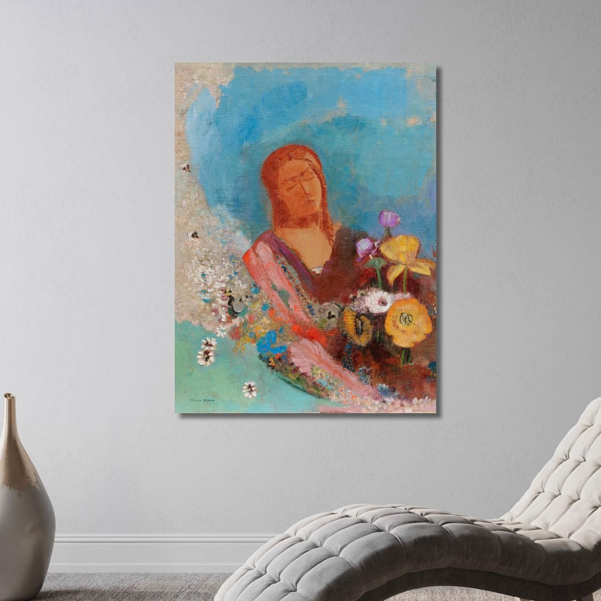 Closed Eyes Odilon Redon ord17 canvas print 