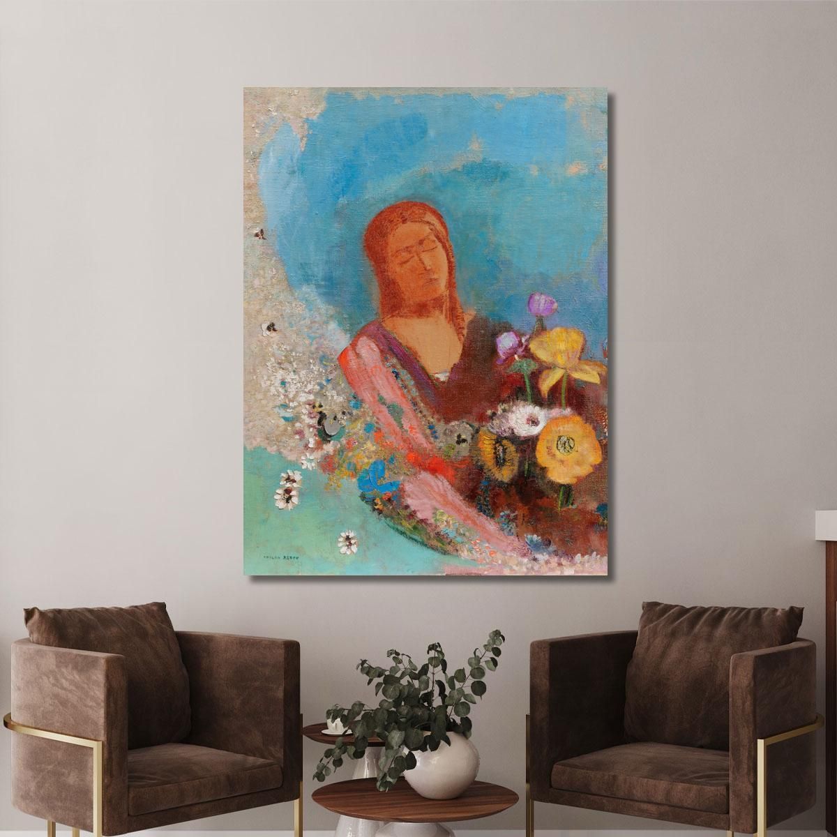 Closed Eyes Odilon Redon ord17 canvas print 