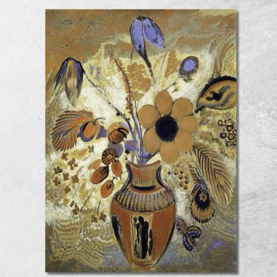 Etruscan Vase With Flowers Odilon Redon ord20 canvas print 