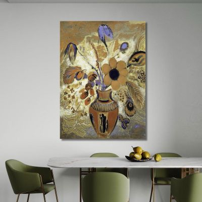 Etruscan Vase With Flowers Odilon Redon ord20 canvas print 