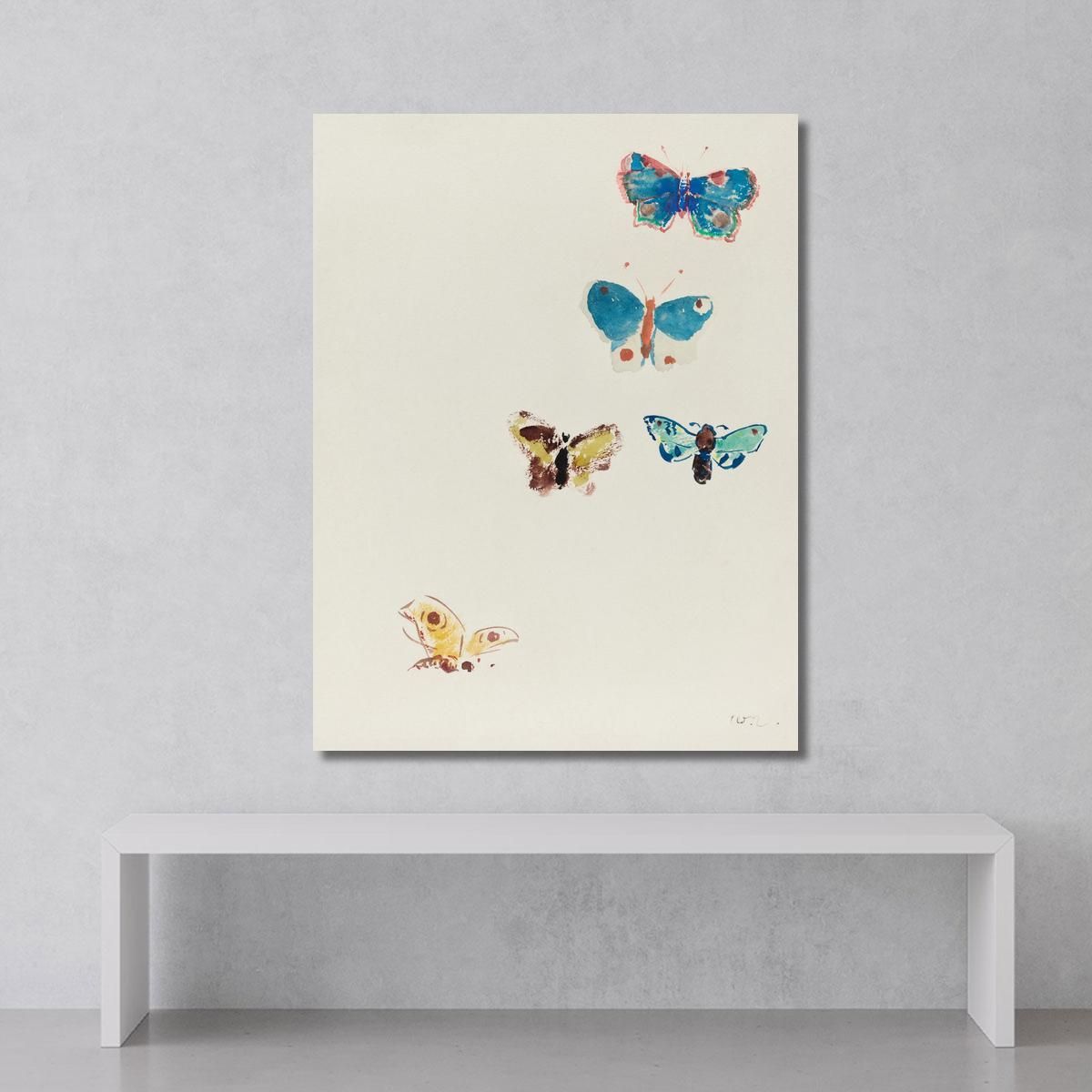 Five Butterflies Odilon Redon ord22 canvas print 