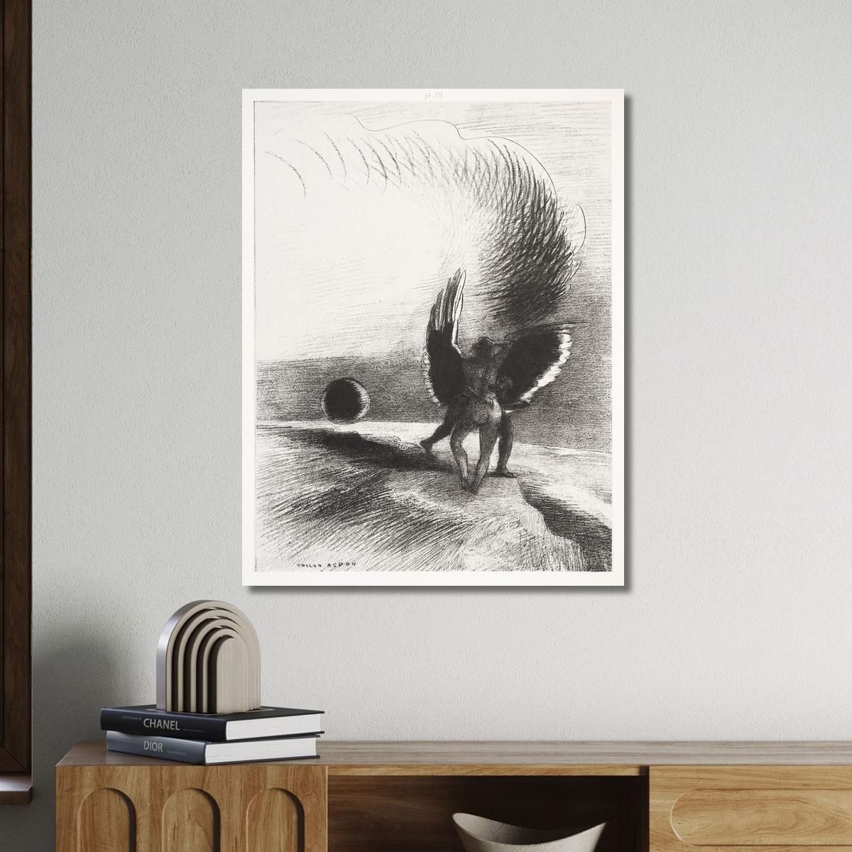 In The Shadow Of The Wing The Black Creature Bit Odilon Redon ord32 canvas print 