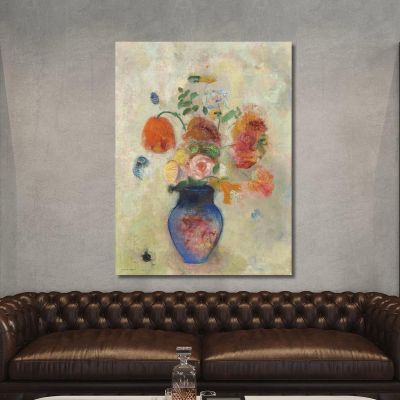 Large Vase With Flowers Odilon Redon ord37 canvas print 