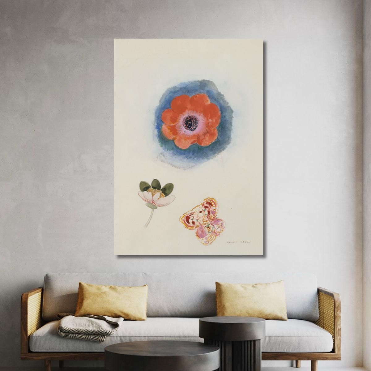Study Of Flowers Museum Of Fine Arts Of The City Of Paris Odilon Redon ord47 canvas print 