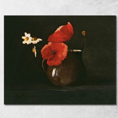 Poppies And Daisies Odilon Redon ord57 canvas print 
