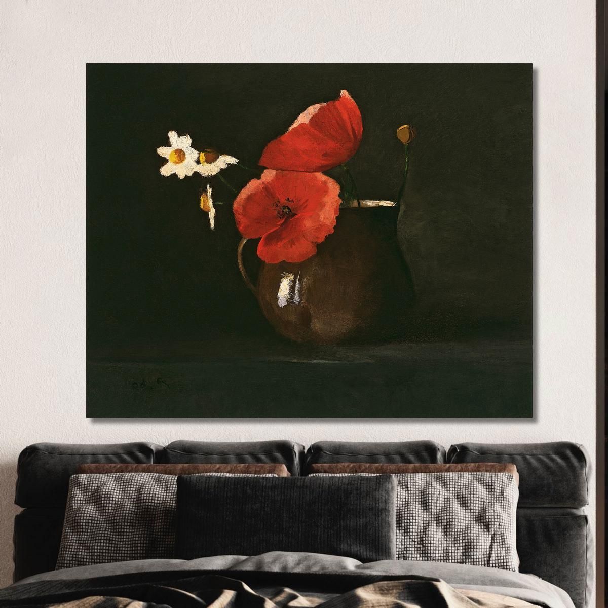 Poppies And Daisies Odilon Redon ord57 canvas print 