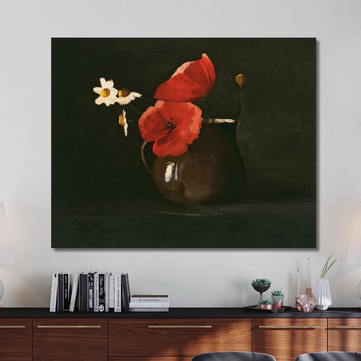 Poppies And Daisies Odilon Redon ord57 canvas print 