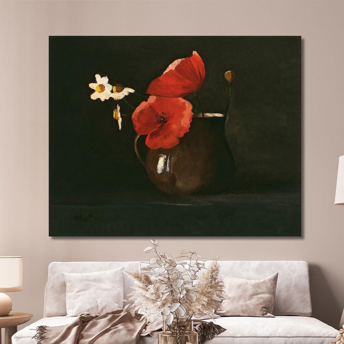 Poppies And Daisies Odilon Redon ord57 canvas print 