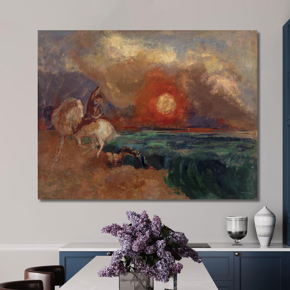 Saint George And The Dragon Saint George And The Dragon Odilon Redon ord61 canvas print 