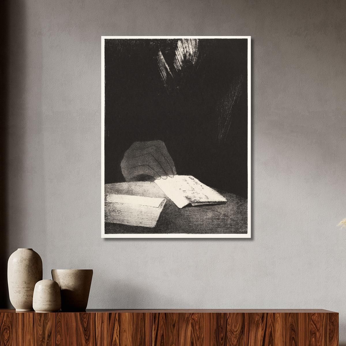 To All Appearances It Has A Hand Of Flesh And Blood Just Like My Own Odilon Redon ord82 canvas print 