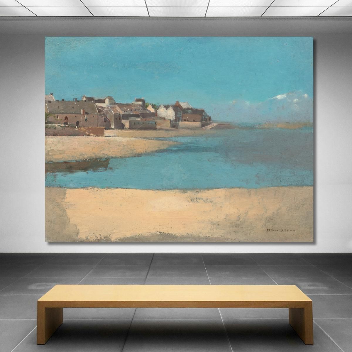 Village By The Sea In Brittany Odilon Redon ord90 canvas print 