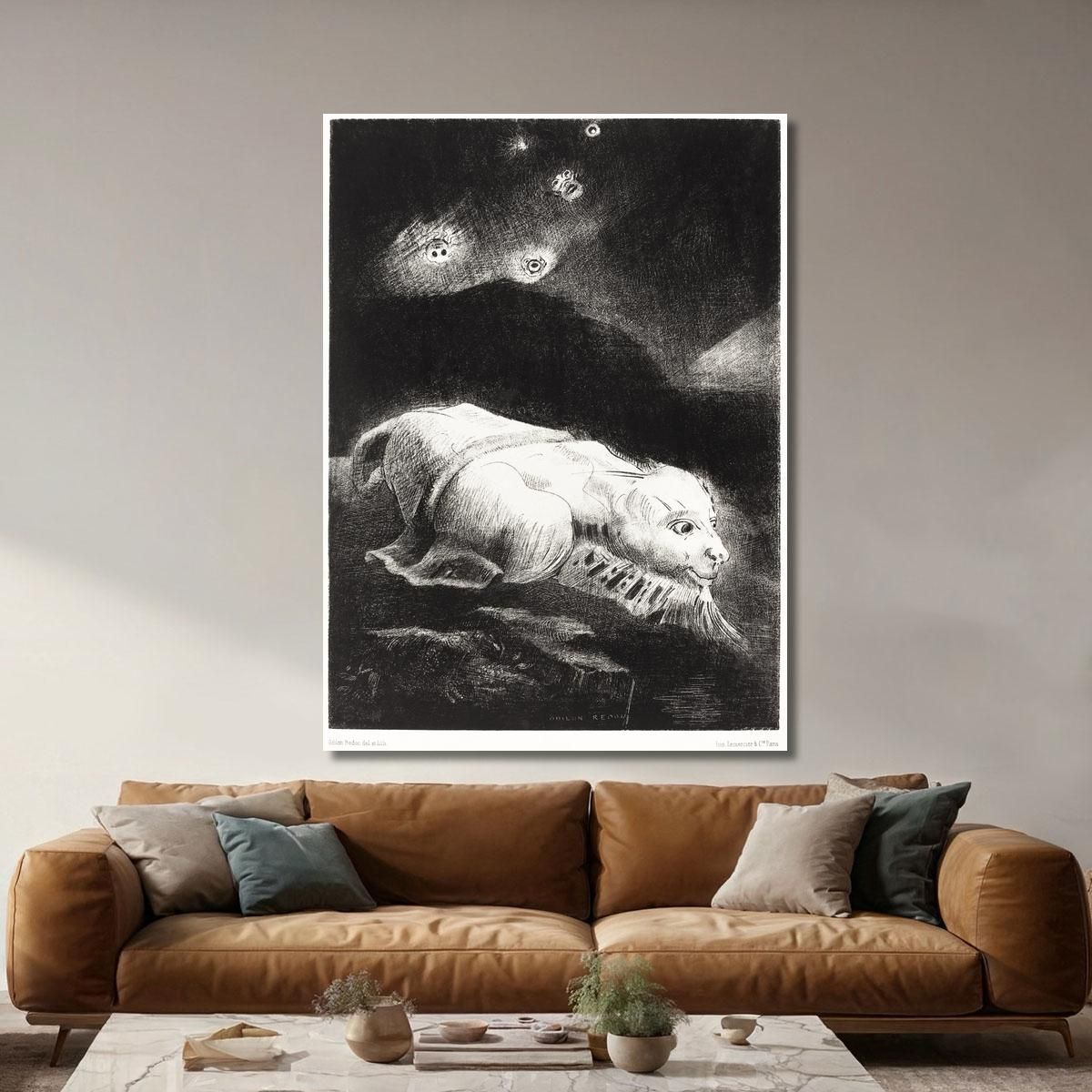 When Life Was Awakening In The Depths Of Obscure Matter Odilon Redon ord93 canvas print 