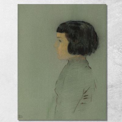 Young Woman In Profile Odilon Redon ord96 canvas print 