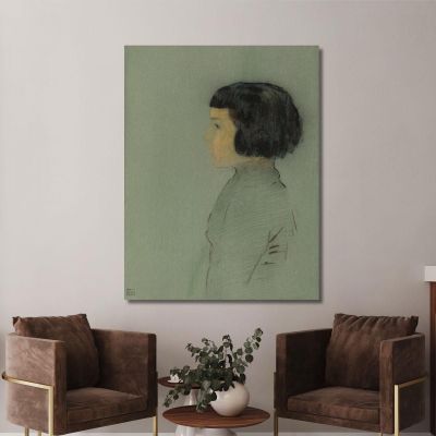 Young Woman In Profile Odilon Redon ord96 canvas print 