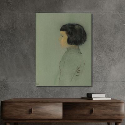 Young Woman In Profile Odilon Redon ord96 canvas print 