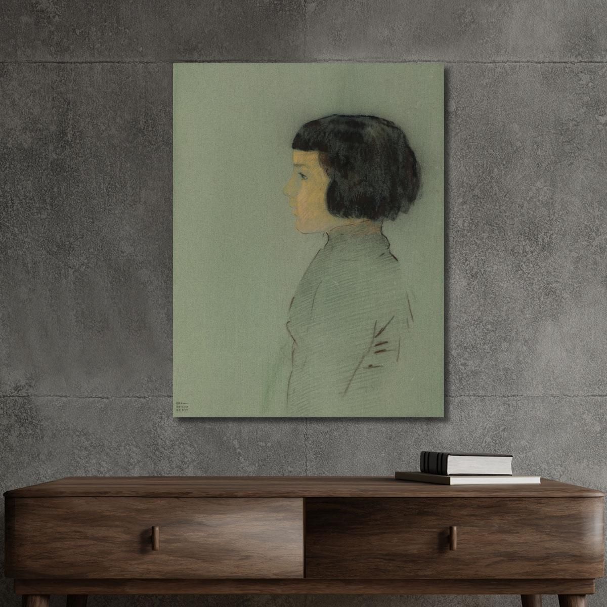 Young Woman In Profile Odilon Redon ord96 canvas print 