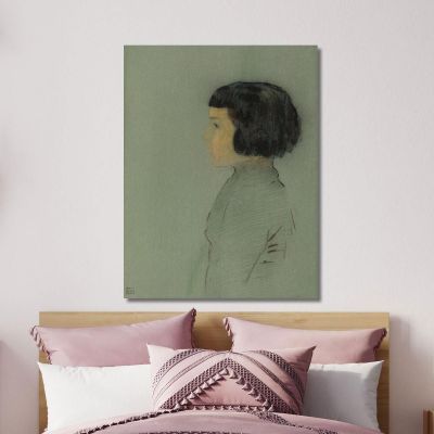 Young Woman In Profile Odilon Redon ord96 canvas print 