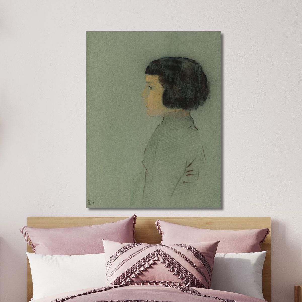 Young Woman In Profile Odilon Redon ord96 canvas print 