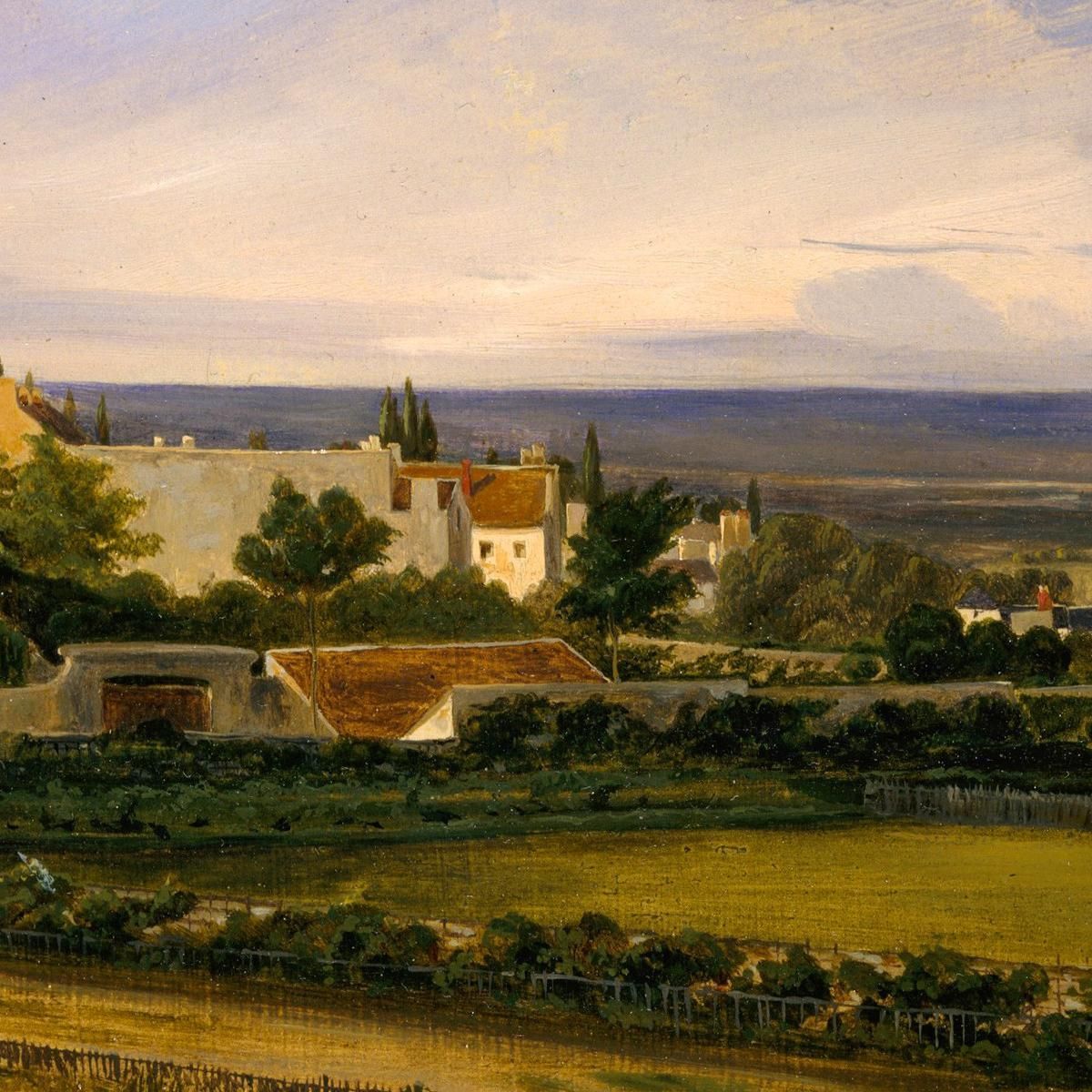 A Village In A Valley Théodore Rousseau trs5 canvas print