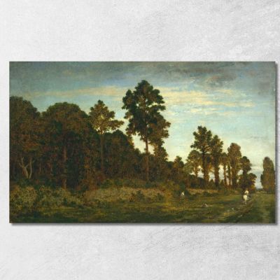 Rider At The Edge Of A Wood Théodore Rousseau trs9 canvas print 