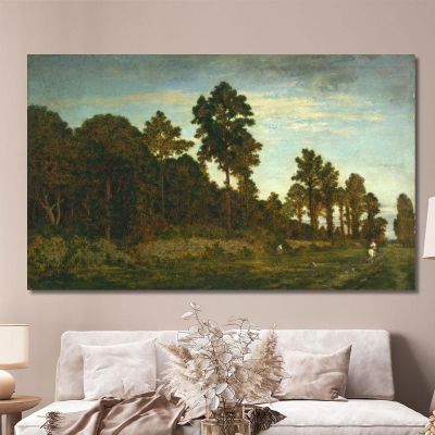 Rider At The Edge Of A Wood Théodore Rousseau trs9 canvas print 