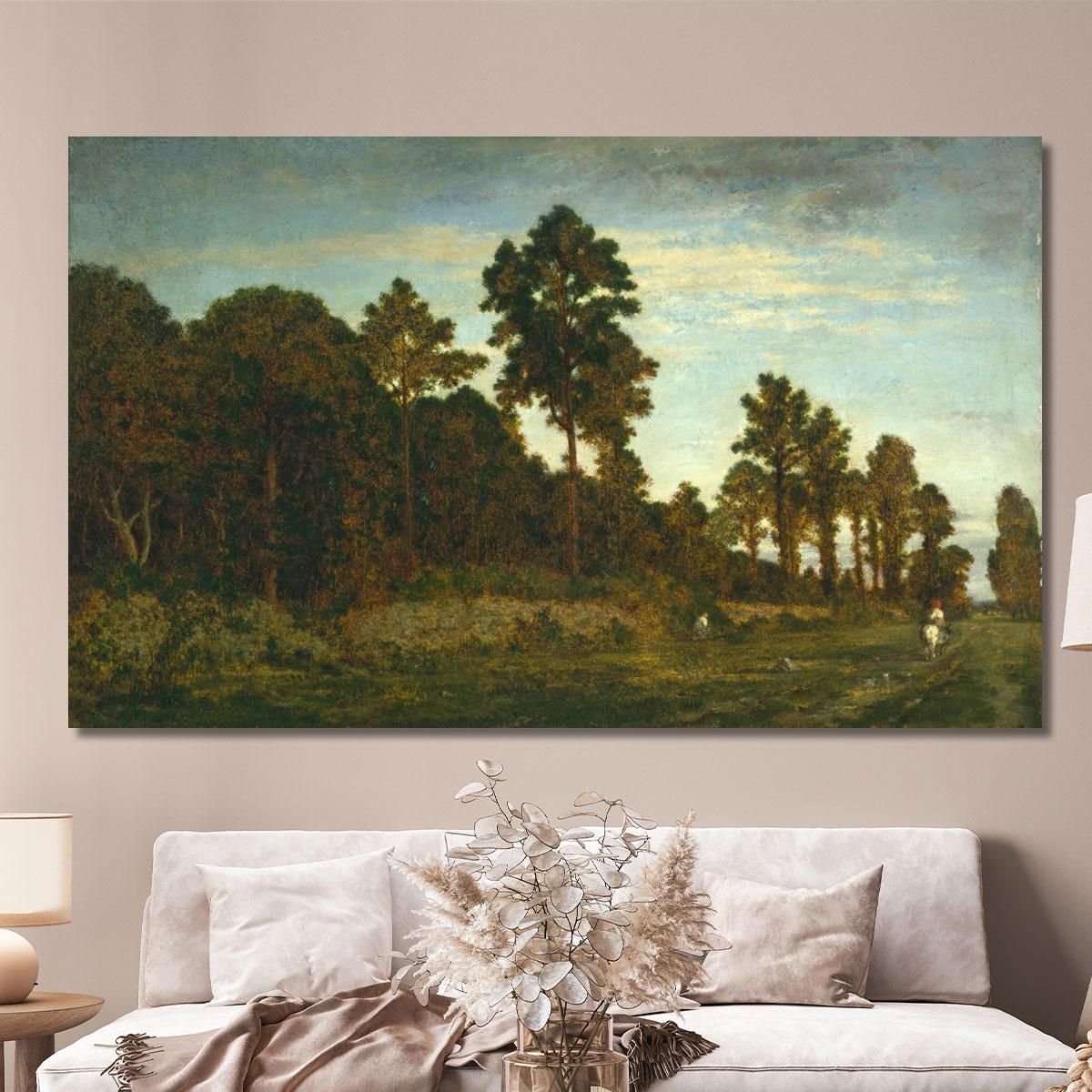 Rider At The Edge Of A Wood Théodore Rousseau trs9 canvas print 