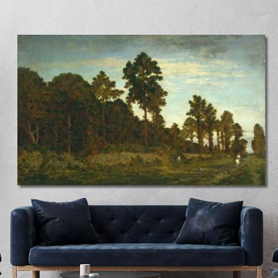 Rider At The Edge Of A Wood Théodore Rousseau trs9 canvas print 