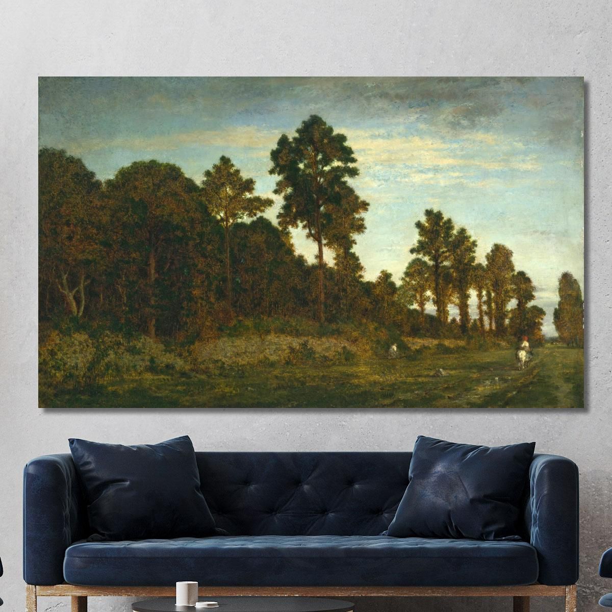 Rider At The Edge Of A Wood Théodore Rousseau trs9 canvas print 