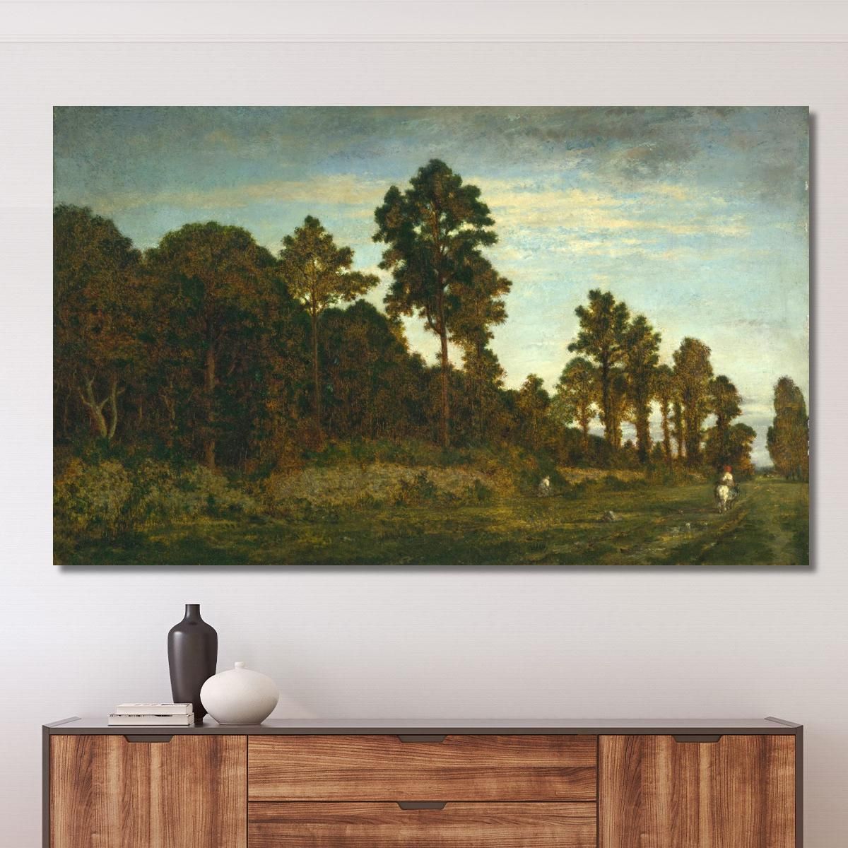 Rider At The Edge Of A Wood Théodore Rousseau trs9 canvas print 