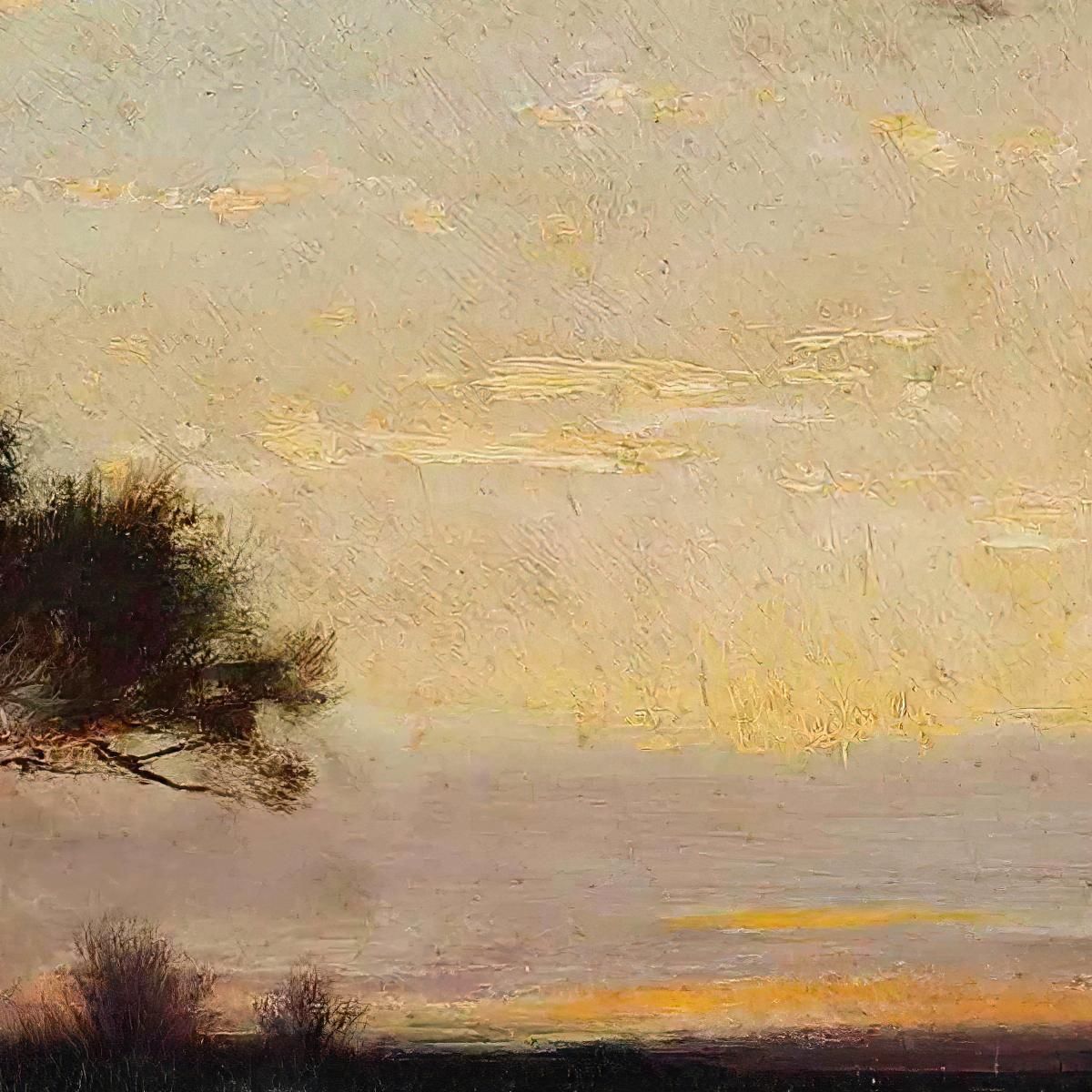 Lake Landscape Théodore Rousseau trs15 canvas print
