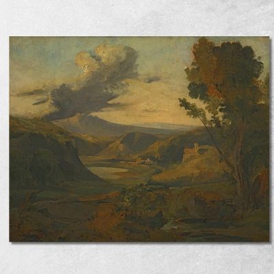 Landscape Auvergne Théodore Rousseau trs16 canvas print 