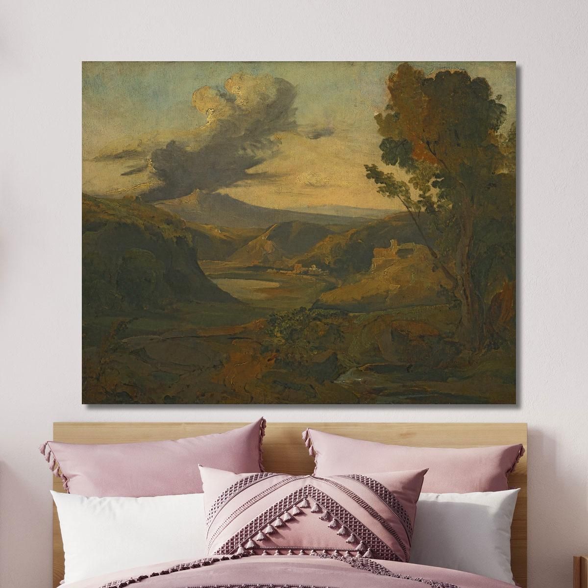 Landscape Auvergne Théodore Rousseau trs16 canvas print 
