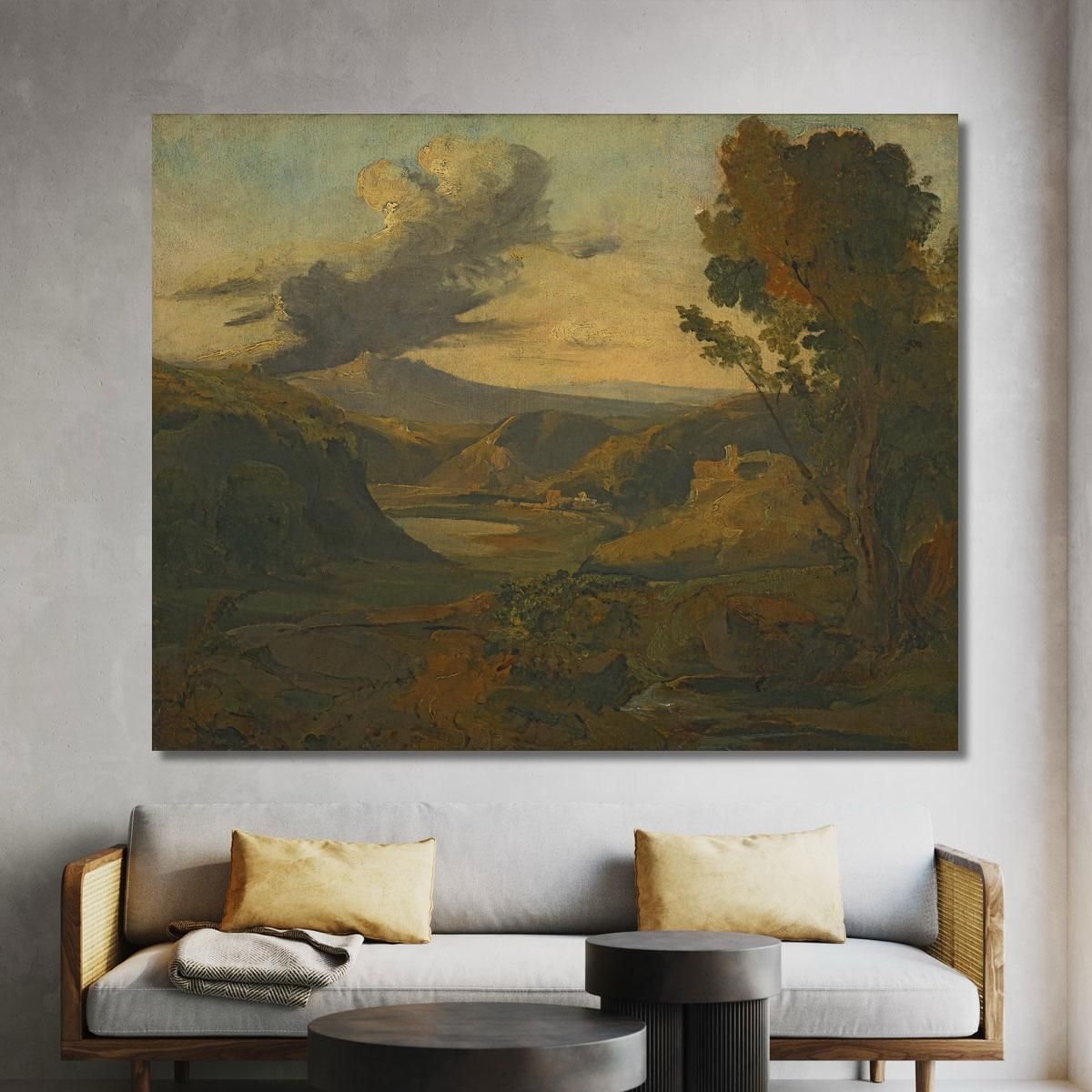 Landscape Auvergne Théodore Rousseau trs16 canvas print 