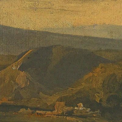 Landscape Auvergne Théodore Rousseau trs16 canvas print