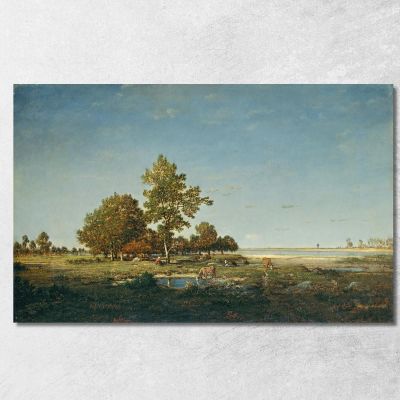 Landscape With A Clump Of Trees Théodore Rousseau trs17 canvas print 