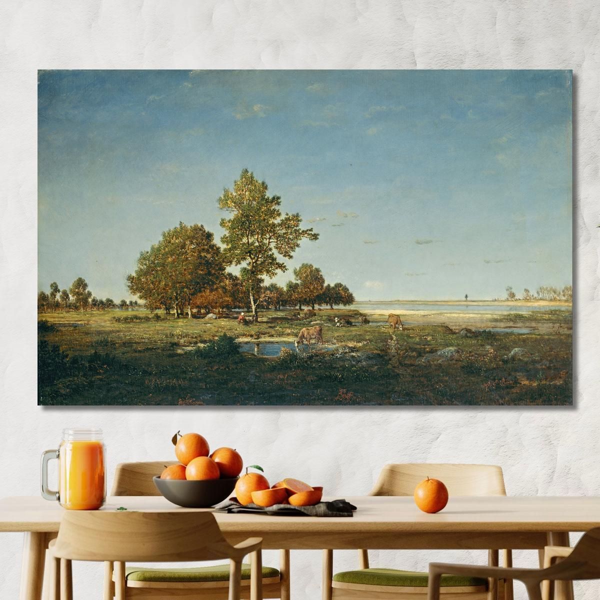 Landscape With A Clump Of Trees Théodore Rousseau trs17 canvas print 