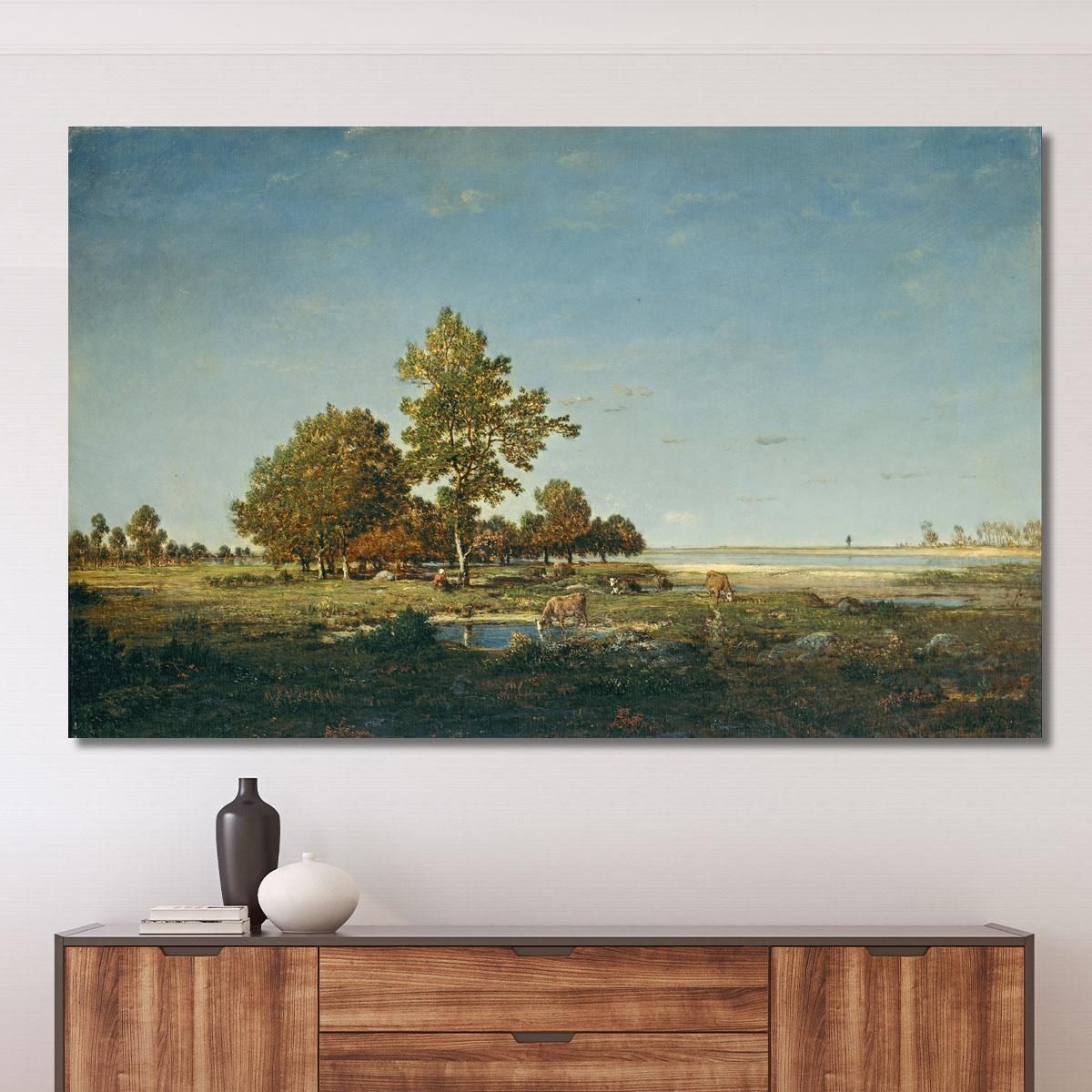 Landscape With A Clump Of Trees Théodore Rousseau trs17 canvas print 